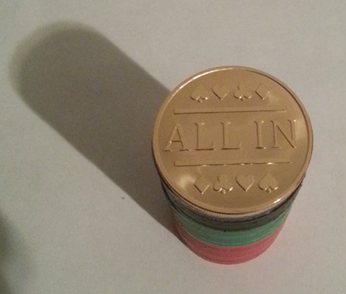 10X All In Poker Chips - Gold Clad Card Protector Bounty Chip Etc #TOP6