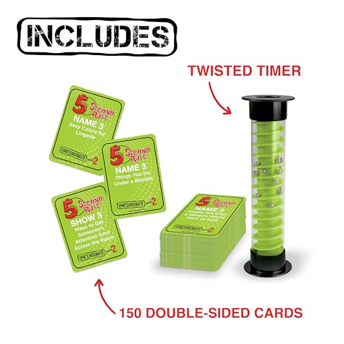 Image of 5 Second Rule Uncensored Card Games for Adults - Adult Card Games for Game Night, Travel, Funny Adult Card Game & Icebreaker, Game Nights, Think Fast and Shout Out Answers, Ages 17+
