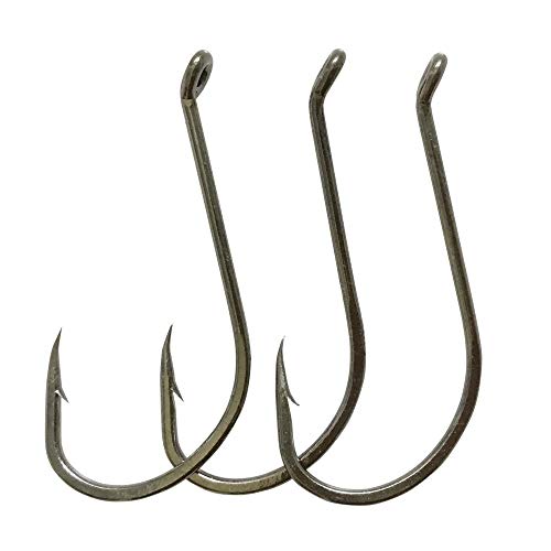 Yatrouys Octopus Beak Offset Fishing Hooks Black Nickle 100Pcs/Lot 8299 Hc-72A High Carbon Steel Sports Fishing Hooks Sizes 6# To 8/0# (6#-100Pcs) #TOP6