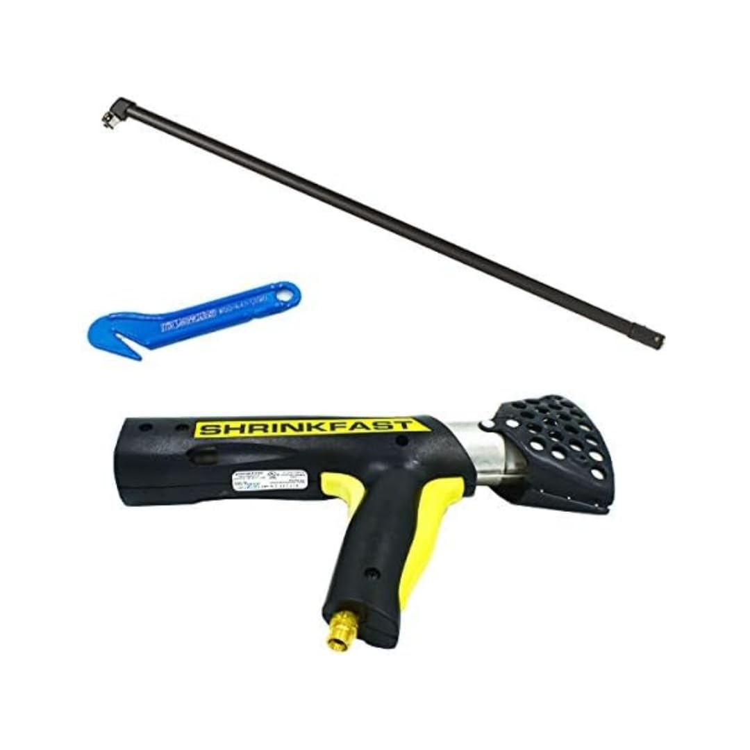 Mr Shrinkwrap Bundle - Shrinkfast 998 Propane Heat Gun 200000 BTU Ready to Use with 25 Hose Regulator