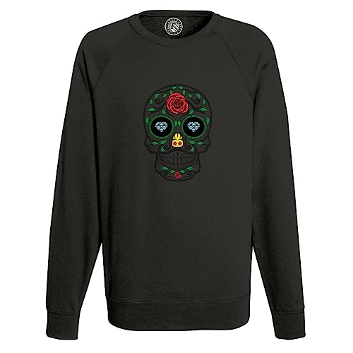 Sweatshirt Homme Crane Muerte Mexique pour un look original sans déguisement