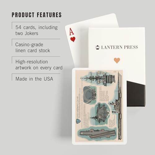Lantern Press naipes póker 52 cartas para adultos miniatura 3