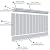 Ekena Millwork WPKP40NGD 40" Height Deluxe Shiplap with a Nickel Gap 8' Length PVC Wainscoting Kit, 41-5/8"