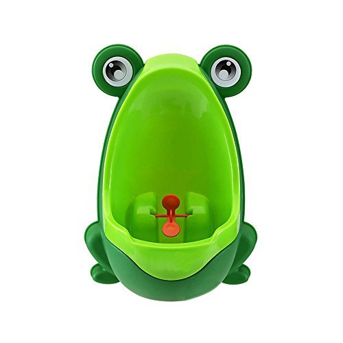 VIPMOON Colorful Frog Boys Urinale da allenamento potty con Target Whirling - Usa un Urinal per neonati, rendendolo divertente, facile stress Gratuito a vasino - Verde