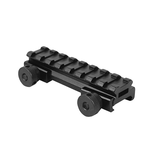 Draxx Sports Base Rehabilitation Picatinny Surrelevé Flat con spazio rapido, adattatore di Binario Picatinny da 0,5 pollici/tessitore 8 Slot da 20 mm Gruppo telescopio Cover