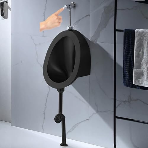 壁掛け式男性用小便器(手押し式フラッシュバルブ付き)、公共の場向け業務用防滴トイレ