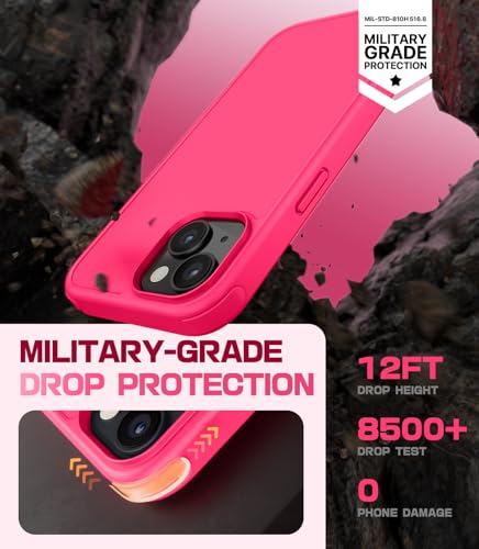 Coque pour iPhone 13/14 compatible MagSafe étui protection rose - 5