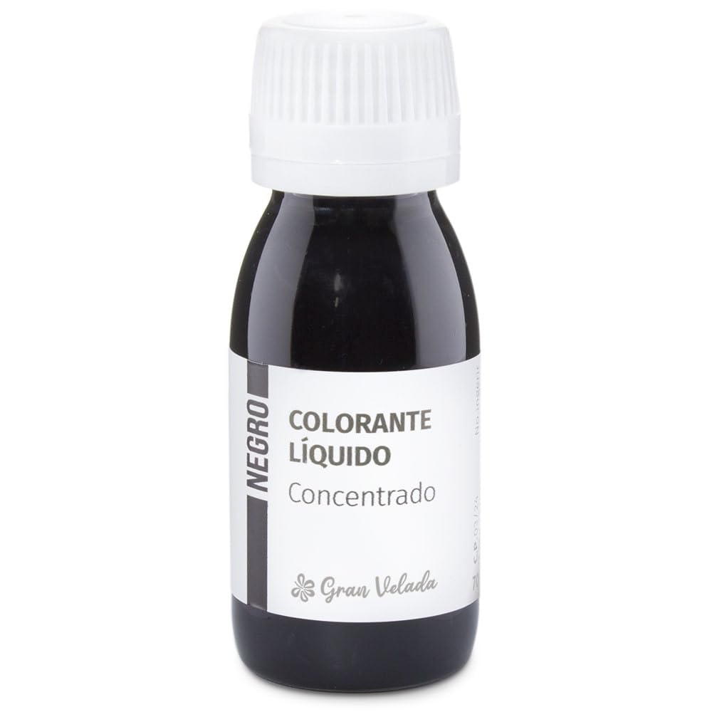 Colorante Concentrado Negro Líquido Cosmético Profesional | Ideal para Cosméticos y Perfumes | Pigmentos Orgánicos Solubles en Agua | Envase Listo para Usar