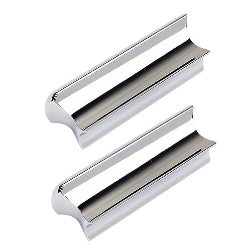 Toyvian Guitar Accessories Slides 2pcs Black Metal Sliders Stainless Guitar Tone Bars Practical Guitar Slide