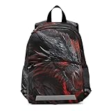 NYYYTTTEU Dragón De Fuego Genial Mochila para Preescolar Toddler Kids Estudiante Mochilas para Infantiles 2-7 Años Niñas Niños