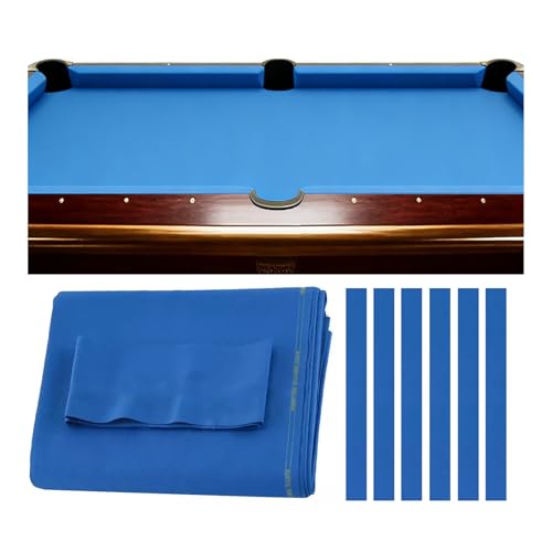 Feutre pré-découpé de 2,7 m pour table de billard américain avec 6 bandes de tissu