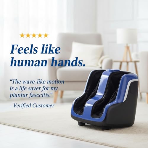 Human Touch SOL+ Foot and Calf Massager with Heat & Vibration – HSA Approved – Patented Figure-Eight CirQlation Technology for Plantar Fasciitis, Swelling, & Poor Circulation – Deep Tissue kneading by Human Touch - Image 4