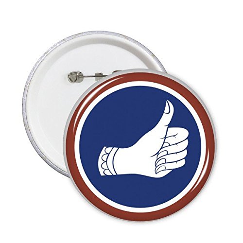 Badge Thaïlande XXL broches de décoration robustes pour vêtements lot de 5