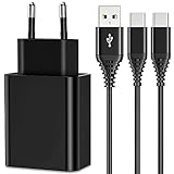 【Lo que obtienes: 】un cargador de pared con Quick Charge 3.0 y un 2M +2M 3A Cable tipo c , Garantía de 12 meses y el amable servicio al cliente de fácil acceso.