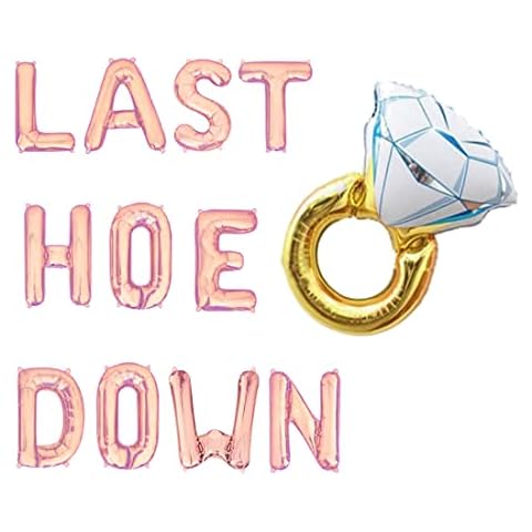 HEETON Bachelorette Party Last Hoedown Balloon Banner Brunch Bridal Shower Party Decorations Nash Bash Nashville Party Bachelorette Party Sign Rose Gold Floral Decorations for Bridal Shower Bubbly Bar Cover