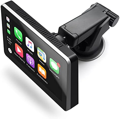 Car and Driver INTELLIDASH with Apple Carplay and Android Auto, 7'' IPS Touchscreen Multimedia Player with Bluetooth, Mirror Link, SiriusXM, Google, Siri Assistant Dash or Windshield Mounted (Wired)