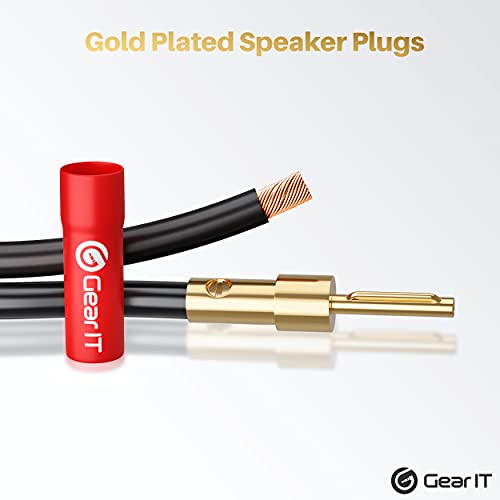 image for GearIT Banana Plugs for Speaker Wire (6 Pairs, 12 Pieces), Pin Plug Cl
