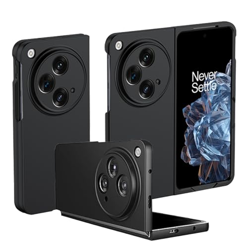 carinacoco Case for OnePlus Open, Ultra-Thin, Drop Resistant, Shockproof Bumper Anti-Scratch Frosted Silky-Soft Touch Cover Case for OnePlus Open, Black