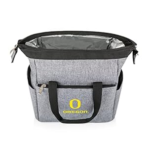 PICNIC TIME NCAA Oregon Ducks On The Go Lunch Bag, Soft Cooler Lunch Box, Insulated Lunch Bag, (Heathered Gray)