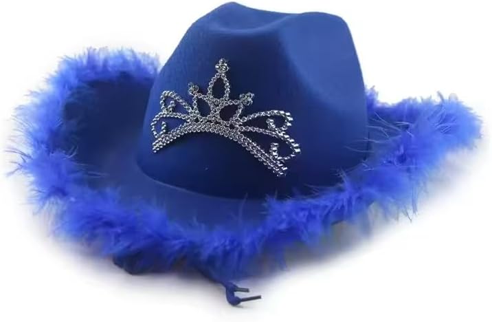 pink cowboy hat, tiara, felt cowgirl hat, western costume, party, dress up, halloween accessory