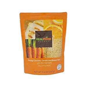 Real Food Blends Tube Feeding Formula 9.4 oz. Pouch Ready to Use Orange Chicken/Carrots/Brown Rice Adult/Child, 49746…