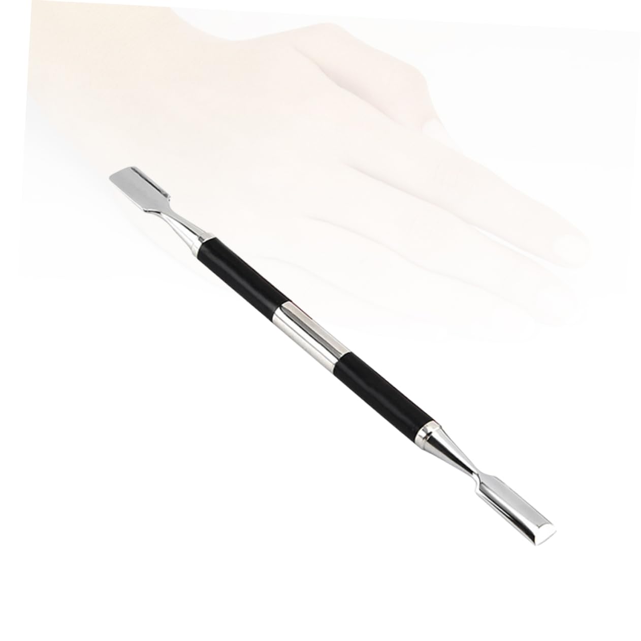 FOMIYES Stainless Steel Nail Pusher Cuticle Trimmer Dead Skin Fork Nail File Buffer Set