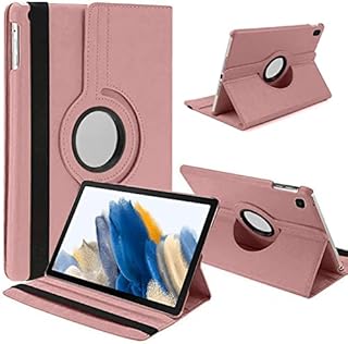 KP TECHNOLOGY Case for Galaxy Tab A8 10.5 Inch (2021), Leather Smart Folio 360 Case for Samsung Galaxy Tab A8 Tablet (SM-X200 / X205) (ROSE GOLD)