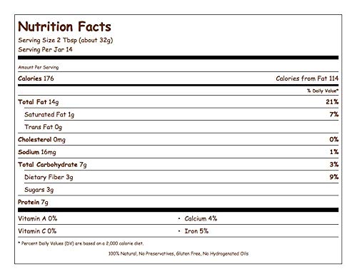 Miniatura 2 de Saratoga Peanut Butter Company Adirondack Jill AlmondPeanut Blend con arándanos Semillas de chía Canela Miel Pepitas. Tarro de 16 onzas. Sin gluten,