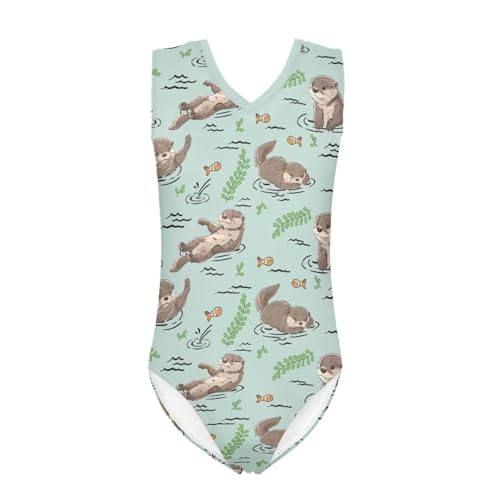 Image of Swimsuits for Girls 3-14 Summer Kids Bathing Suits Gymnastics Leotards One Piece Swimwear