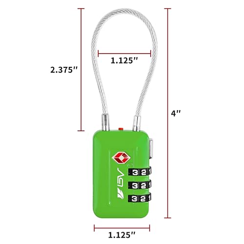 image for BV TSA Accepted Luggage Travel Lock, Set-Your-Own Combination Lock for
