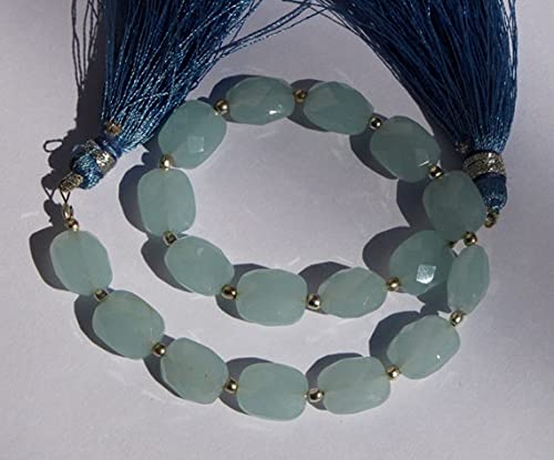 Aqua chalcedony faceted rectangle briolettes LKBEADS pour vos bijoux de mariage d'été