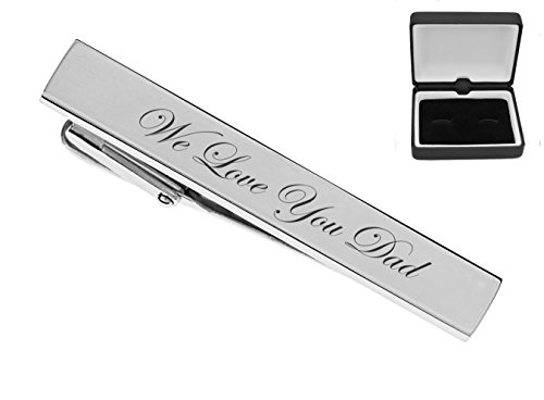 Personalized Hand Polished Silver Stainless Steel Tie Clip Custom Engraved Free - Ships from USA3