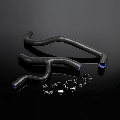 GRAND ORANGE Kit de abrazaderas de manguera de radiador de silicona compatible con Ford Mustang 4.6L 96-04 02 03 negro