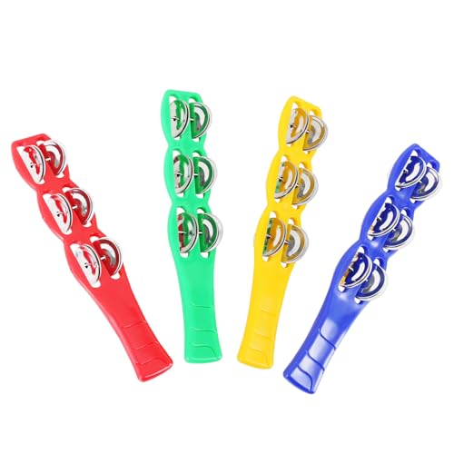 EASTROCK Plastic Jingle Stick Percussion Instrument (4 PCS)