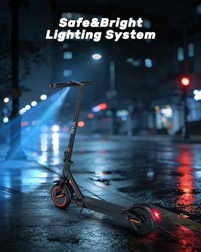 Image of NAVIC Adult Electric Scooter, Folding E Scooter with 350W /500W /750W Powerful Motor, 8.5 inch /10 inch /14'' Solid Tires, 22 /19 /16Mph, 19-31 Miles Max Range, Commuting Scooters with Dual Brakes System, APP
