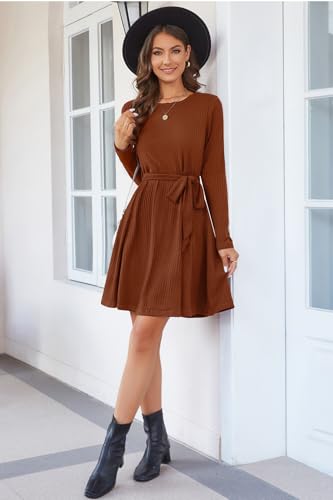 Image of Newshows Women's Sweater Pockets Fall Winter Teacher Work Casual Dress