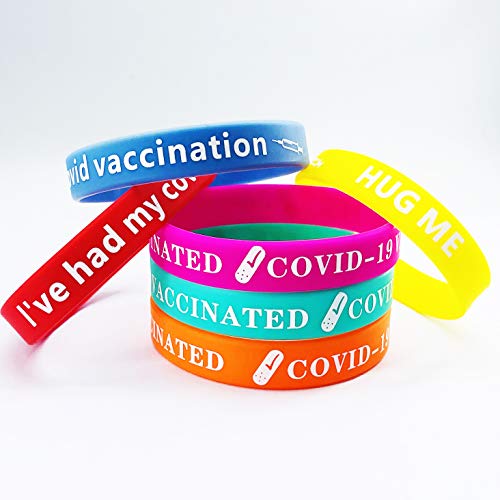 image for NC 18packs Covid Wristbands ,Vaccination Silicone Bracelets for COVID-