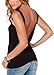 Mippo Women's Sexy Backless Yoga Tops Activewear Fitness Workout Clothes Cool Open Low Cut Back T-Shirts for Sports Summer Clothes Black Gray 2 Pack S