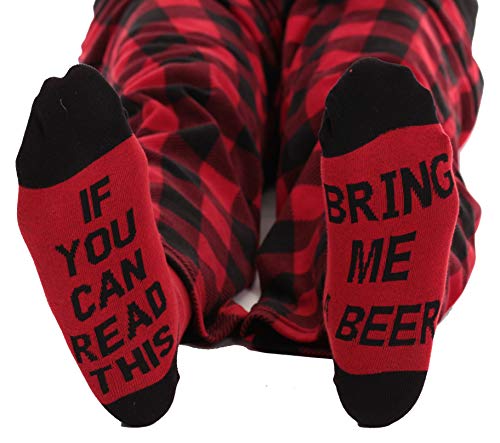 #Followme Mens Microfleece Pajama Pants Set With Socks 44938-1A-M #TOP4
