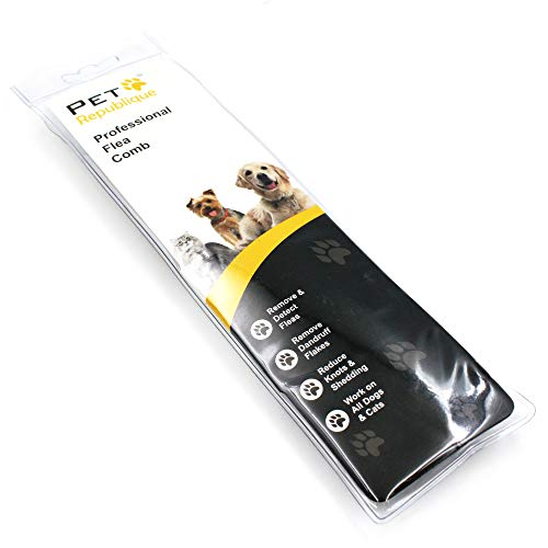 Pet Republique Grooming Tool - Fine-Toothed Comb for Removing Fleas, Mites, Ticks, and Dandruff from Dogs, Cats, Rabbits, and Other Pets