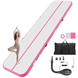 VEVOR Colchoneta Inflable de Gimnasia de Aire, Rosa