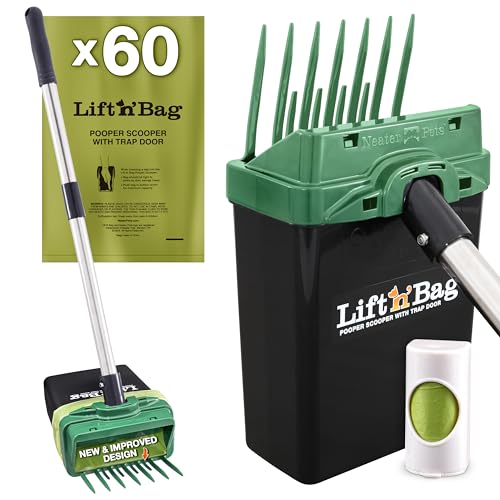 Neater Pet Brands Lift N’ Bag 2.0 Dog Pooper Scooper with Bag Attachment & 22