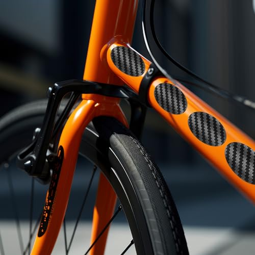 Amabro 3 PCS Bicycle Chainstay Protector Decal, Chainstay Frame Guard Adhesive Protection Sticker Bicycle Frame Protective Film Cover for Mountain Bike Chain Road Bike Folding Frame Front Fork