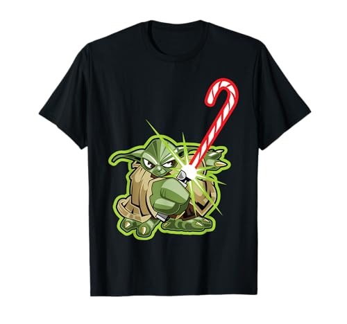 Star Wars Christmas Candy Cane Yoda T-Shirt