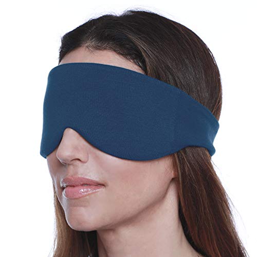 Happyluxe Sleep Mask For Women And Men | Eye Masks For Sleeping | Travel Essentials For Flying | Cool Masks | Made In Usa | Navy Blue #TOP9