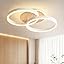 Amdelne Smart Deckenlampe LED Alexa - 50cm 2-Ring Design Dimmbar