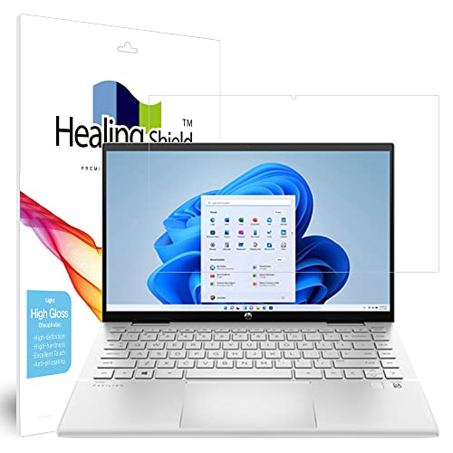 Muellery Healingshield �X�L���V�[���t���ی�t�B���� Screen Protector Light Oleophobic High Gloss Film Compatible with HP Pavilion X360 14-dy P