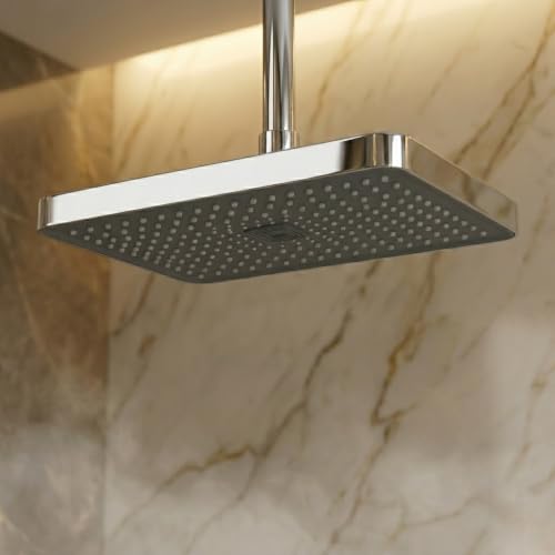 Image of Backline Overhead Shower (30 x 20.5 Cm) | High Pressure Shower Head for Bathroom | Rain Spray Shower | Head Shower (Without Arm)
