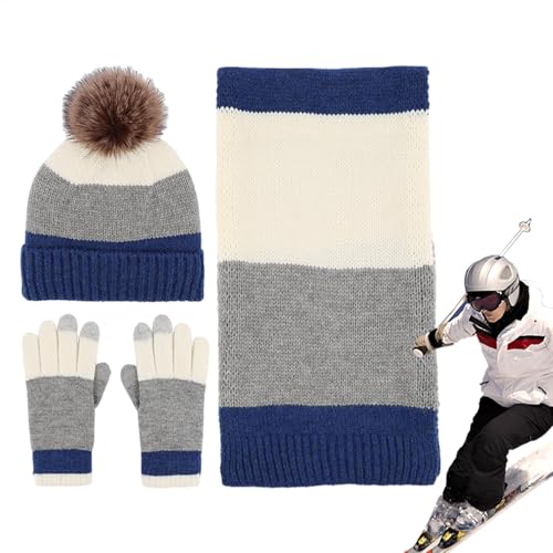 Bufanda y gorro para mujer y hombre ideal como juego de regalo invernal útil