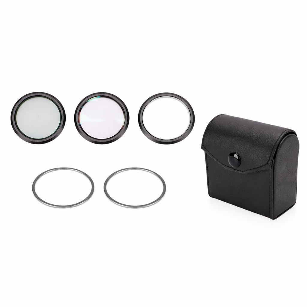 Gugxiom Juego de Filtros de 5 Piezas Incluye Kit de Filtros y Juego de de Difusión Blancos Suaves Magnéticos de Liberación Rápida 1/4 1/8 de Difusión Negra para Cámaras